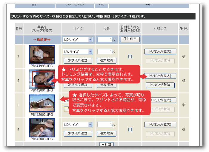 写真の切れの確認方法